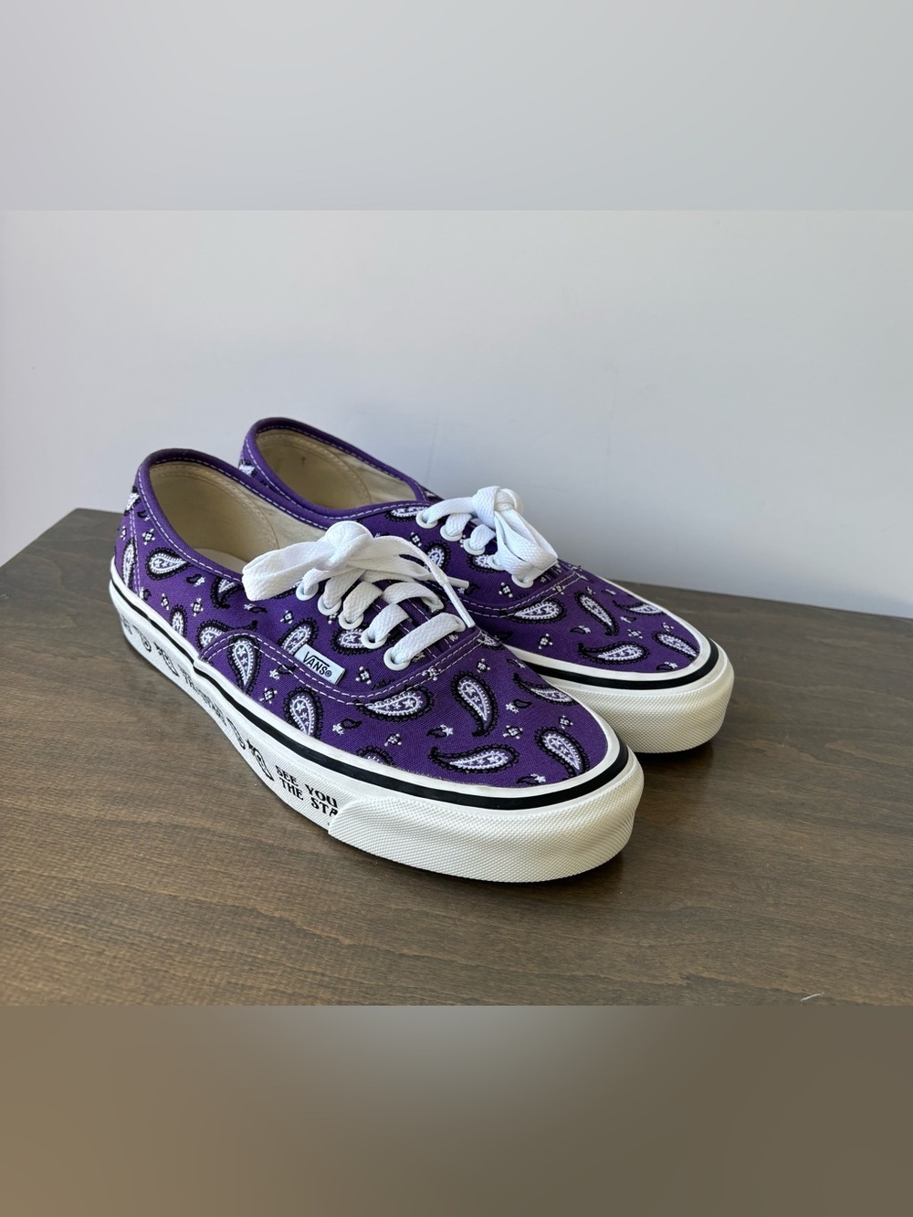 Vans Purple Paisley Low Top Sneakers